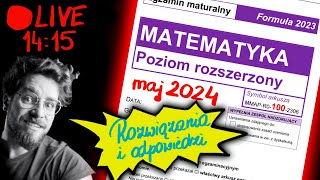 Czy będzie 100 na MATURZE ROZSZERZONEJ 2024 z matematyki❓Rozwiązania MATURA 2024 MATEMATYKA MAJ [upl. by Yrot615]