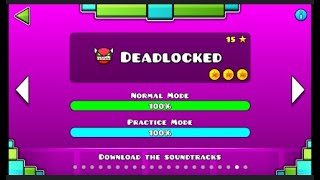 GD Deadlocked all coins 22 My third demon level [upl. by Leisam]