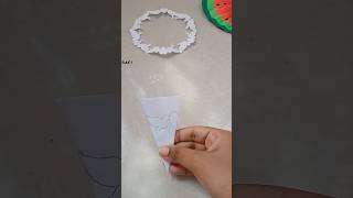 Paper snowflakes making 🕊️🤍 diy snowflakes shorts [upl. by Jayson]