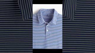 HampM Slim Fit Polo shirt BlueWhite striped Review amp Styling [upl. by Lockwood]