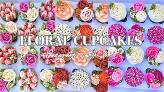 The Most Amazing Cupcake Decorating Compilation Flower Buttercream Piping Technique Cupcake Designs [upl. by Oirotciv]