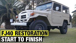 1977 TOYOTA FJ40 RESTORATION  START TO FINISH  MY STORY [upl. by Nahtannoj]