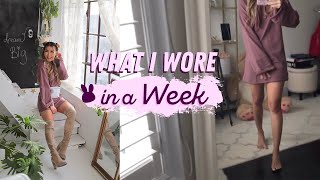 Spring Outfits Of The Week  What I Wore In A Week [upl. by Streeto204]