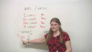 Basic English Grammar  quotWasquot and quotWerequot [upl. by Littell498]