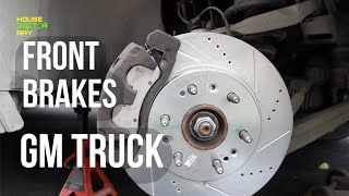 Replace front brake pads amp rotors on GM truck 20142020 Silverado Sierra Yukon Suburban [upl. by Timi]