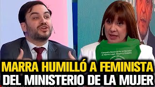 MARRA HUMILLÓ A PERIODISTA FEMINISTA DEFENSORA DEL MINISTERIO DE LA MUJER [upl. by Noeht]