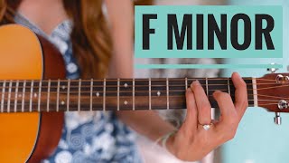 F minor Fm Chord  3 ways  Beginner Guitar Lesson [upl. by Wolff373]