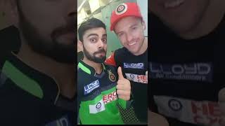 Virat Kohli and AB de Villiers❤️❤️ friendship viratkohli abdvilliers msdhoni rohitsharma [upl. by Jillana79]