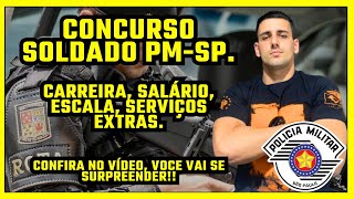 CONCURSO PMSP ESCALA CARREIRA QUANTO GANHA  CONFIRA NO VÍDEO [upl. by Wymore913]