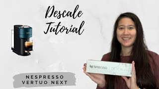 Nespresso Vertuo Descale Tutorial  Vertuo Next  Nespresso Vertuo Tips [upl. by Antonin209]