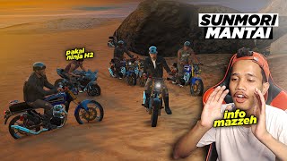 PASUKAN HONDA CB SUNMORI KE PANTAI BARENG MAZEH MAZEH INDONESIA wkwk [upl. by Danita34]