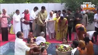 Bihar CM Nitish Kumar Performs Chhath Puja Rituals in Patna  Chhath Puja 2024  News9 [upl. by Aicylla600]