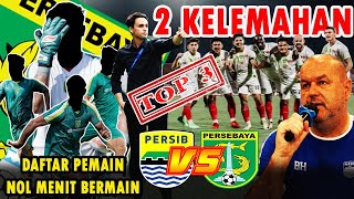 🔴TOP 3❗JELANG VS PERSIBINI 2 KELEMAHAN PERSEBAYA✅5 NAMA NOL MENIT BERMAIN✅PUNCAK KLASEMEN TAK AMAN [upl. by Akemrehs167]