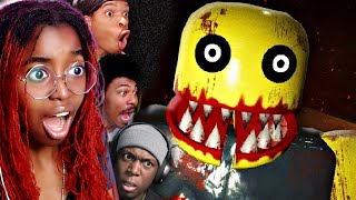 WE TRIED TO SURVIVE THE SCARIEST ROBLOX GAME [upl. by Leivad]