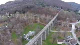 Starrucca Viaduct Flyover [upl. by Enirolf]