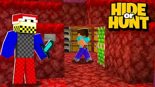 Minecraft Player leads me to SECRET redstone NETHER Base Hide Or Hunt 2 [upl. by Domph]