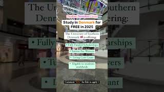 Danish Government Scholarship in 2024  scholarship for University of Southern Denmark in 2024 [upl. by Ruprecht]