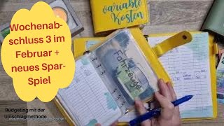 ❤️ Wochenabschluss Nr 3 und neues Sparspiel ❤️ Sparen mit der Umschlagmethode [upl. by Oballa]