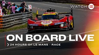 Onboard the 50 LIVE race action at 24H of Le Mans 2024  Ferrari Hypercar Part 1 [upl. by Freemon]