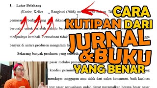 CARA MENULIS KUTIPAN JURNAL  BUKU KE DALAM SKRIPSI  Tips Skripsi [upl. by Vidovic]