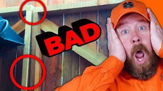 quotNo Sag Gatequot FAIL  Pro Fence Builder Reacts [upl. by Eibot]