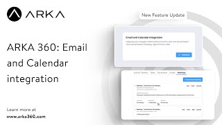 ARKA 360 Email and Calendar integration [upl. by Hannahoj]