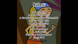 500 SUBSCRIBER EDIT COMP luvlydawn500editcompTD totaldrama dramatotaleditcompetitionluvlydawn [upl. by Duwad]