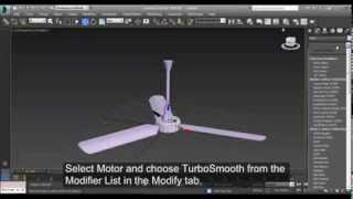 3ds Max Tutorial  How to create a ceiling fan [upl. by Eirameinna]