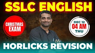 SSLC ENGLISH CHRISTMAS EXAM  HORLICKS LIVE  MS SOLUTIONS [upl. by Yllom]