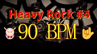 90 BPM  Heavy Rock 4  44 Drum Beat  Drum Track  Heavy Drum beat 🥁🎸🎹🤘 [upl. by Croteau937]