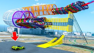 EPIC GTA 5 SUPERCAR STUNT RACE  4K 60fps  No Commentary  No Copyright Gameplay [upl. by Mages]