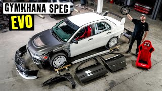 Resurrecting Rons Wrecked Evo 9 RS Into a Gymkhana GRiD Car [upl. by Hakvir331]