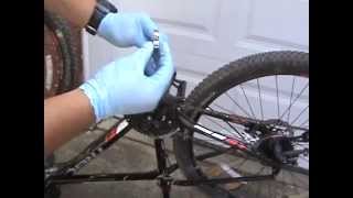 Installing Crankbrothers Eggbeater pedals on Trek XCaliber 6 [upl. by Adnohsad]