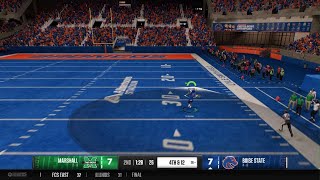 Madsen 74 yd blown coverage TD to Strachan vs Marshall [upl. by Yelhs]