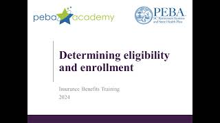 Insurance and Benefits Training Determining eligibility and enrollment [upl. by Sherris390]