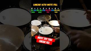 Linear 16th Note Drum Fill 🥁 [upl. by Akinej]