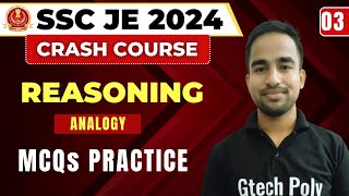 Reasoning  SSC JE 2024  Crash Course  Lecture3  JEET Batch  by Sachin Sir [upl. by Enatan]