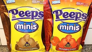 Peeps Minis Chocolate amp Strawberry Creme Review [upl. by Andie]