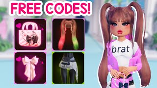 ALL FREE CODES IN DRESS TO IMPRESS [upl. by Pearlstein]