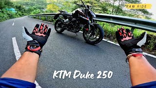 Experiencing Raw Ride of 2024 KTM Duke 250  Attempting Top Speed With Raw Exhaust Sound [upl. by Rehm]