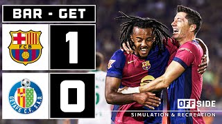 FC Barcelona 10 Getafe CF  LaLiga 2425  SimulationRecreation via eFootball [upl. by Aihsenyt]