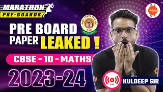 Maths Class 10 PreBoard Paper Leaked📃😱 CBSE 10th Maths PreBoard Marathon 202324 [upl. by Almita500]