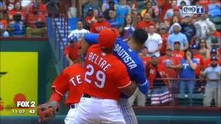 Rougned Odor punches Jose Bautista right in the face [upl. by Adelice]