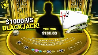 I TOOK 1000 TO FIRST PERSON BLACKJACK [upl. by Ariamoy]