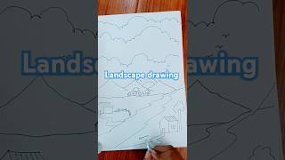 Landscape drawing art drawing sketch nature drawing [upl. by Alletsirhc]