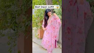 Diwali outfit😱✨❤️ diwali outfit haul viral shorts dress meesho kurtaset trending [upl. by Caassi]