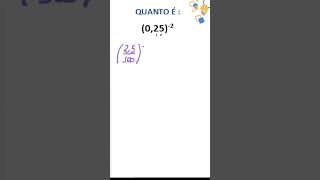 ✅️Potência decimal de expoente negativo 👍shorts matemática exatas concursos [upl. by Sukul]