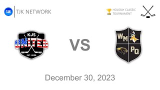 TJK NETWORK PRESENTS Ice Hockey  KJS United VS WMPQ Holiday Classic Tournament Game Broadcast [upl. by Connor599]