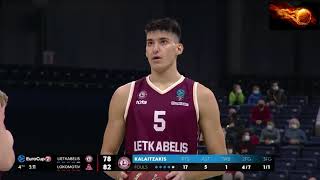 Panagiotis Kalaitzakis Lietkabelis vs Lokomotiv Kuban  26102021 [upl. by Annoit]