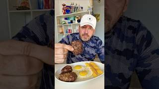 Buletten mit Spiegeleier und Mango shortsvideo food shorts lowcarb [upl. by Dlorag840]